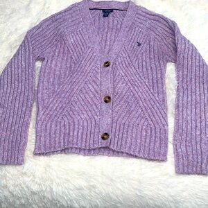 “U.S. Polo Assn.” ✨ Women’s Baby Purple/Pink Knit Cardigan- Size Medium